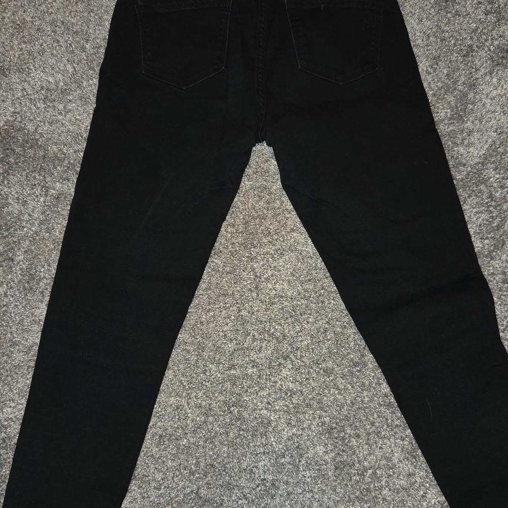 Blanqi Denim Maternity Postpartum Belly Support Skinny Jeans black Wash Size 6